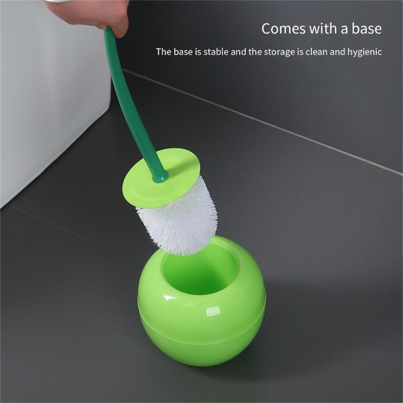 Toilet Bowl Brush Cherries Shape Ergonomic Design Safe Material Effective Cleaning