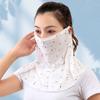 Maschera Traspirante Protezione UV Copri Viso Protezione Solare Copri Collo Quotidiano Donna