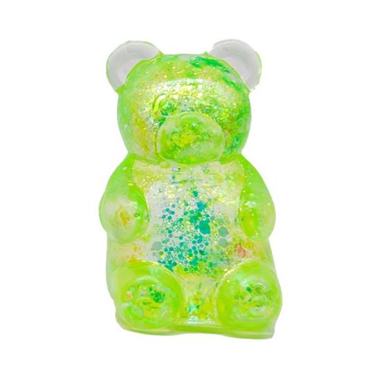Clear Bear Squeeze Toy Anxiety Stress Relief Glitter Bear Stress Sugar Ball Sensory Toy Soft Stretchy Decompression Fidget