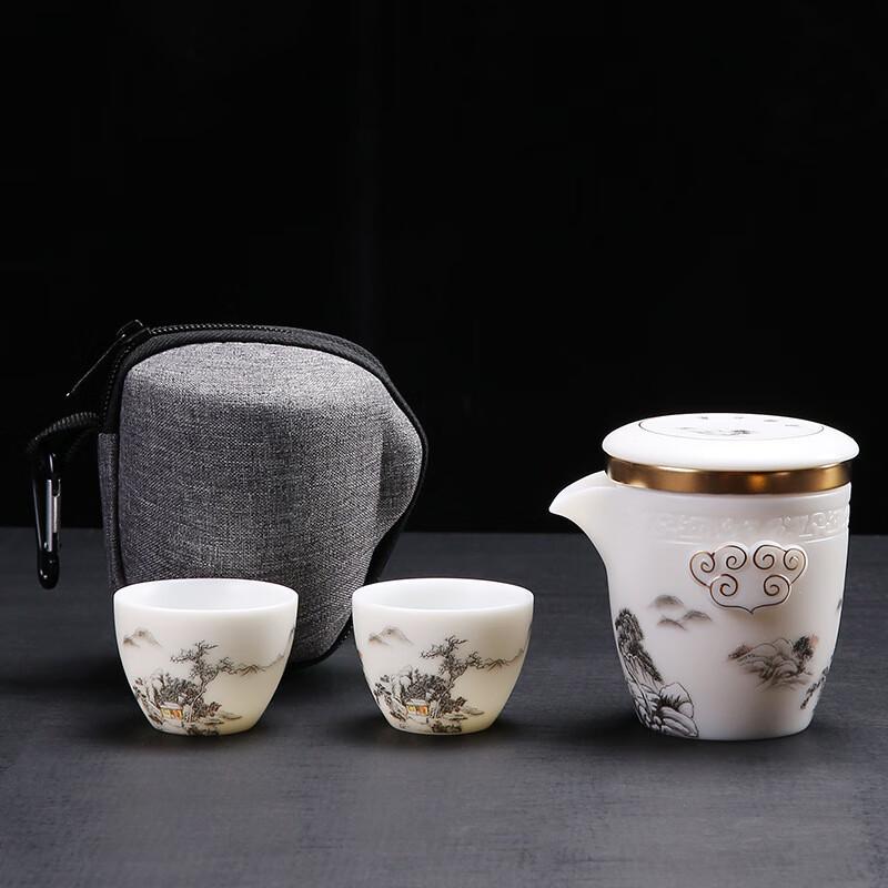 Nordic Mutton-Fat Jade White Ceramic Quick Brew Tea Set