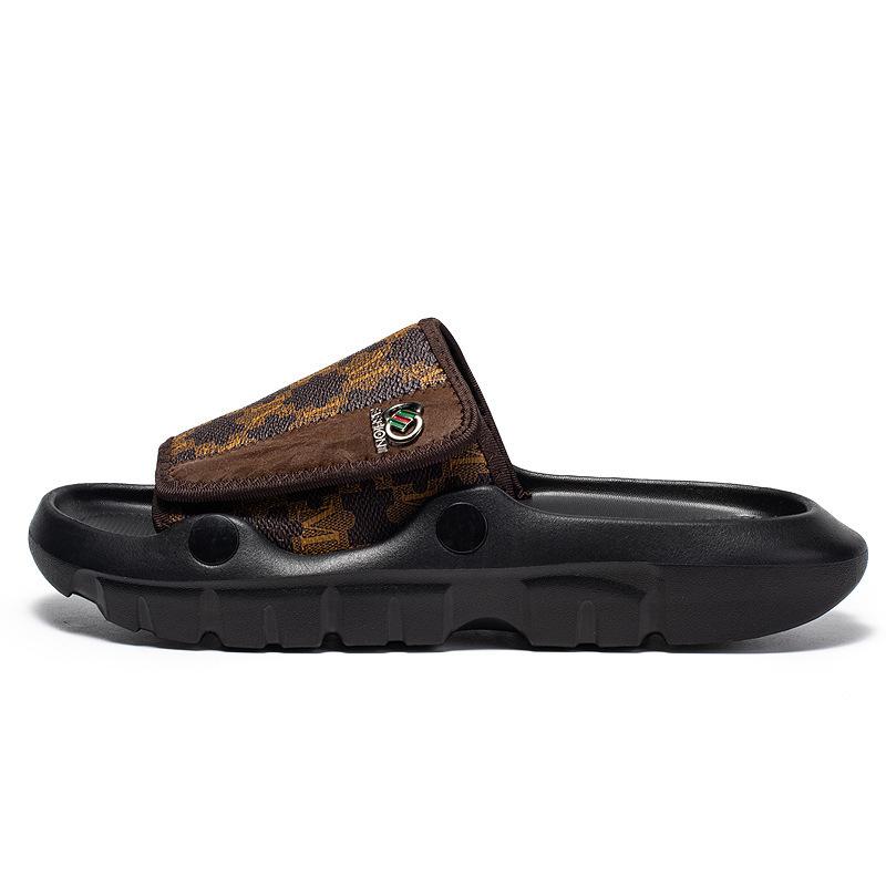 Men's shoes new fashion printing beach high quality lightweight slippers comfortable casual lazy one pedal men's shoes