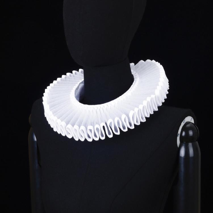 Adjustable Tie Ruffled Collar Retro For Victorian Age Costumes and Cosplay Halloween Accessory Versatile Collar