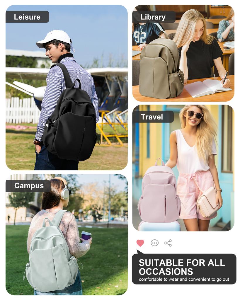 School Backpack For Girls Boys,Waterproof Bookbag For Women Men,College Student School Bag,Lightweight Travel Rucksack Casual Da