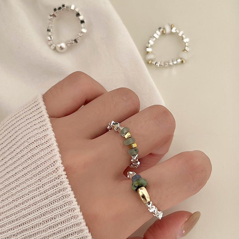 Chic Minimalist Copper Ring With Stunning Pearl Details For Fashionable Women 2022