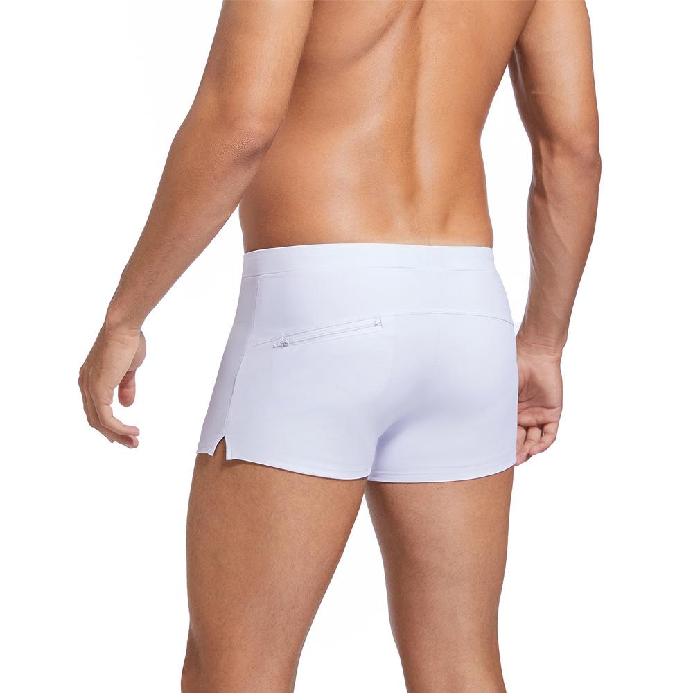 2026 Men's Solid Color Anti-See-Through Quick-Drying Sports Shorts with Drawstring