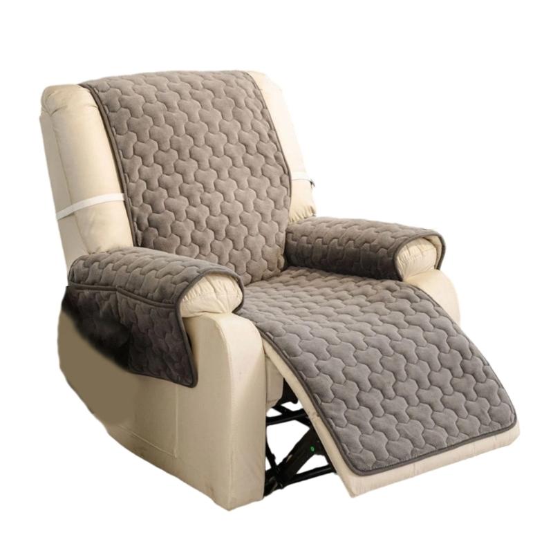 Flanell Sofabezug Polster Weich Warm Sessel Stuhl Couch Abdeckung mit Seitentaschen Für Winterkomfort Universelle Größe