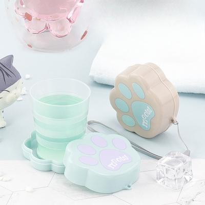 1PC Cartoon Cat Claw Folding Cup Telescopic Cup, Portable Water Cup Travel Cup, Compressed Cup Home Outdoor Telescopic Cup