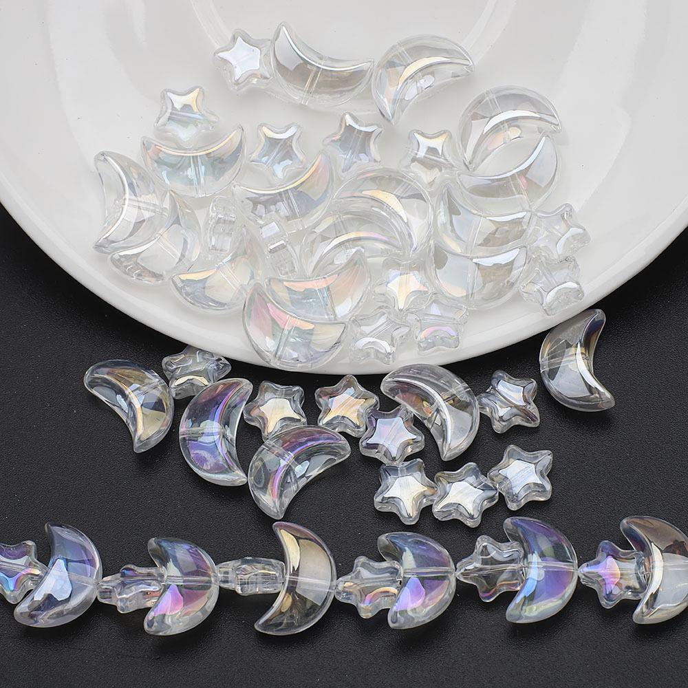 

Пятно Луны Пентакль набор магическая цветовая система стеклянные бусины живой браслет своими руками ожерелье аксессуары партия accompanied by stars and moon