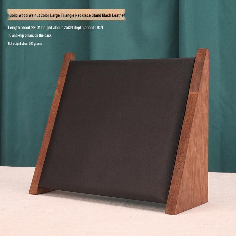 Black Walnut Solid Wood Necklace and Bracelet Display Stand for Jewelry Store Window