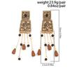 Salircon Vintage Geometric Engraved Flower Tassel Drop Earring Woman  Trendy Charm Square Metal Pendant Earring Jewelry Gift