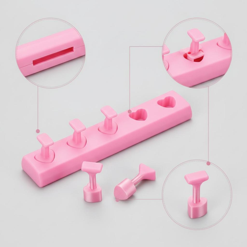 Nail Stand with Removable Holders Non False Stable for Manicurists Magnetfree Heart