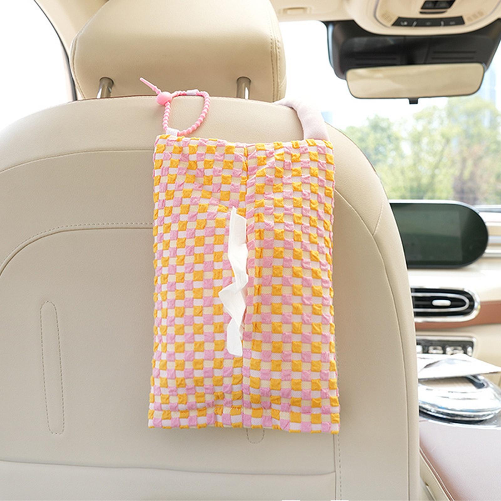 

Kawaii Paper Box Creative Creative Car Interior Hanging Tissue Box Cute Automotive Decorative Accessories One Size