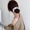 1 Stück/2 Stück/4 Stück Haargummis im koreanischen Stil in einfarbig Schwarz, Weiß und Braun, schlichte und vielseitige elastische Haargummis