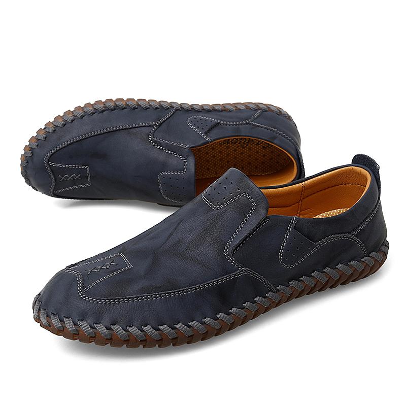 

Мужская повседневная обувь, лоферы, кроссовки, прогулочная обувь, модная обувь ручной работы, ретро-лоферы для отдыха, мужская обувь, мягкая, легкая 47 синий
