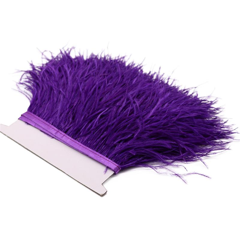 1 Meter Natürlicher Straußenfederbesatz 8-10CM Hochzeitsfeierkleid DIY Nähzubehör Schmuckverarbeitung Band Plumas Handwerk