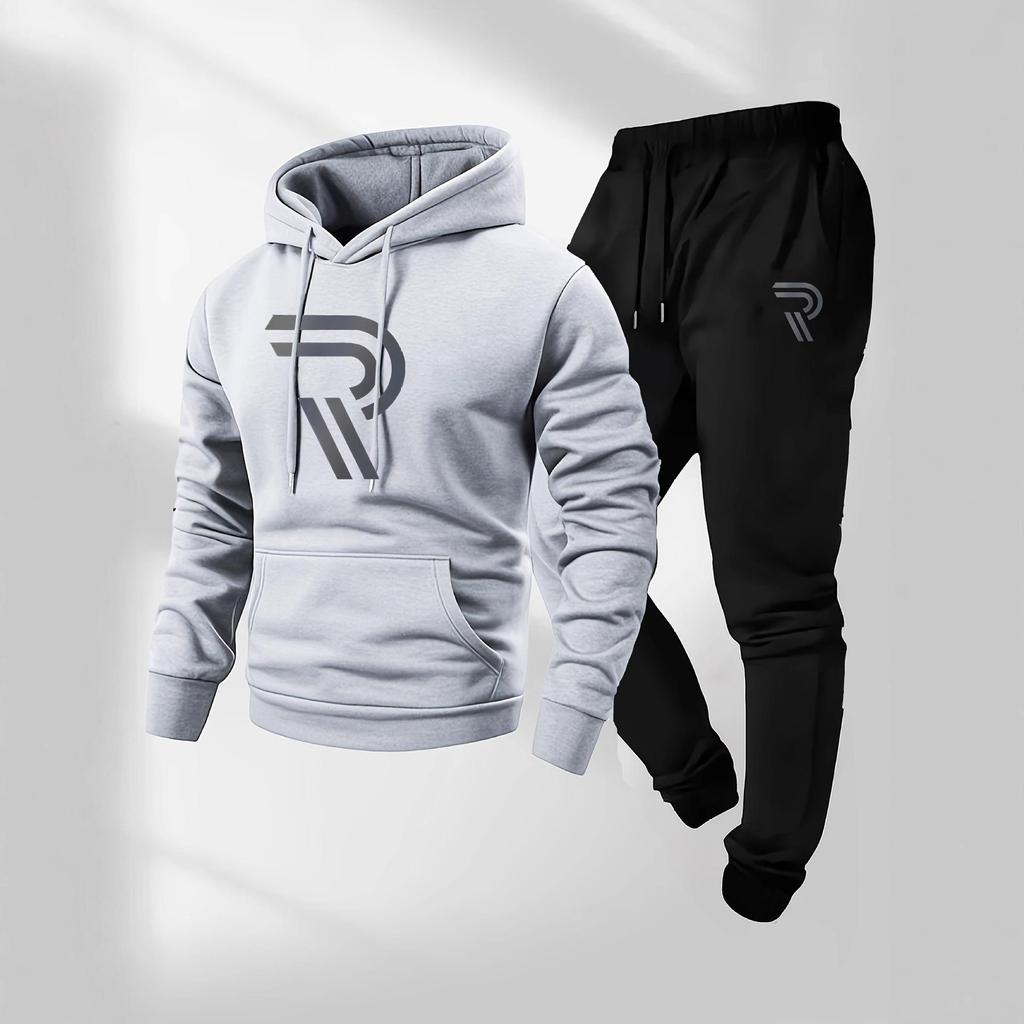European Unisex Casual Hoodie & Sports Suit Set