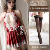 Women's Lingerie Sexy Lace-up Hollow Lace Skirt Seduction, Deep V Backless Suspender Set