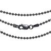 Gin no Smoked Ball Length Diameter Dark Silver 925 Necklace Chain Only [Shinjuku Kura] Chain, 45-60cm (50cm), Approx. 2.0mm, Chain, Men's, SV,