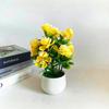 Twelve Flowers Simulated Artificial Green Plant Potted Ornament For Decor Indoor