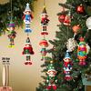 8/16/24Pcs Christmas Wooden Pendants 2D Angel Elf Xmas Hanging Ornament with Rope 2025 Christmas Home Decoration DIY Gift Labels
