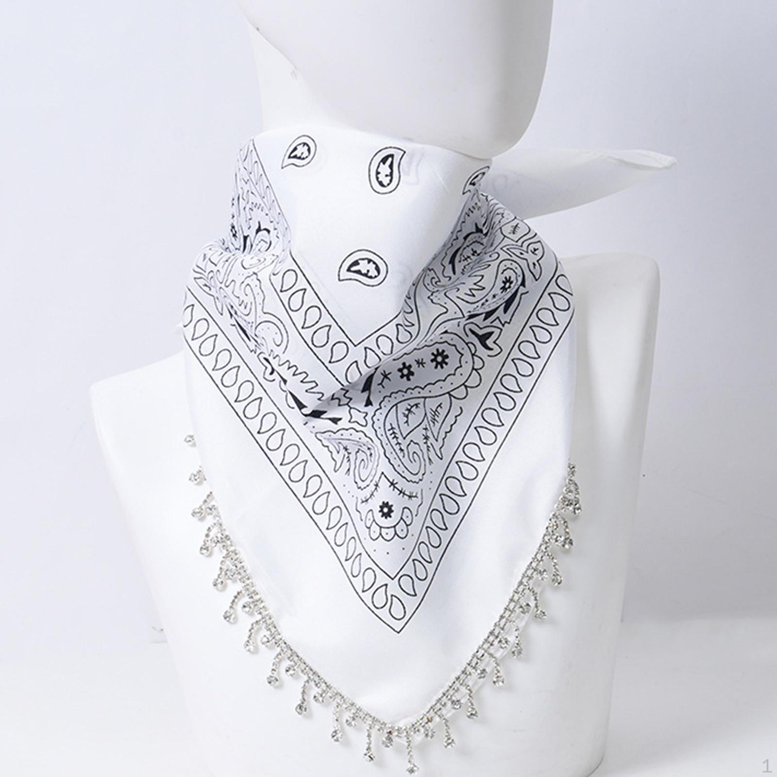 

Бандана, шарф, повязка на голову, многофункциональная Балаклава, стильная новинка, дискотека с бахромой белый