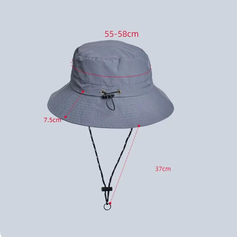 Waterproof Fisherman Hat Women Summer Sun AntiUV Protection Camping Hiking Mountaineering Caps Mens Panama Bucket