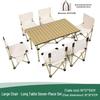 Aluminum-Magnesium Folding Table & Chair Set: 5-Piece Portable Picnic & Camping Gear for Vehicle or Self-Driving Tours