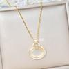 Opal Bag Necklace Women'S Retro High-Value Personality Temperament Versatile Collarbone Chain Same Jewelry