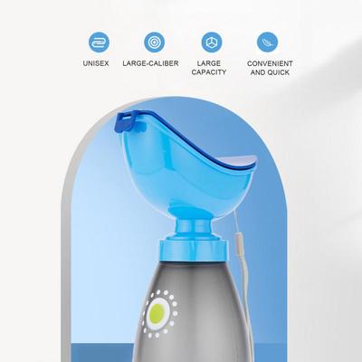 Tragbare Urinalflasche für Frauen, Reise-Urinal, Urinierhilfe mit Trichter und Schlauch aus Silikon, Steh-Urinal