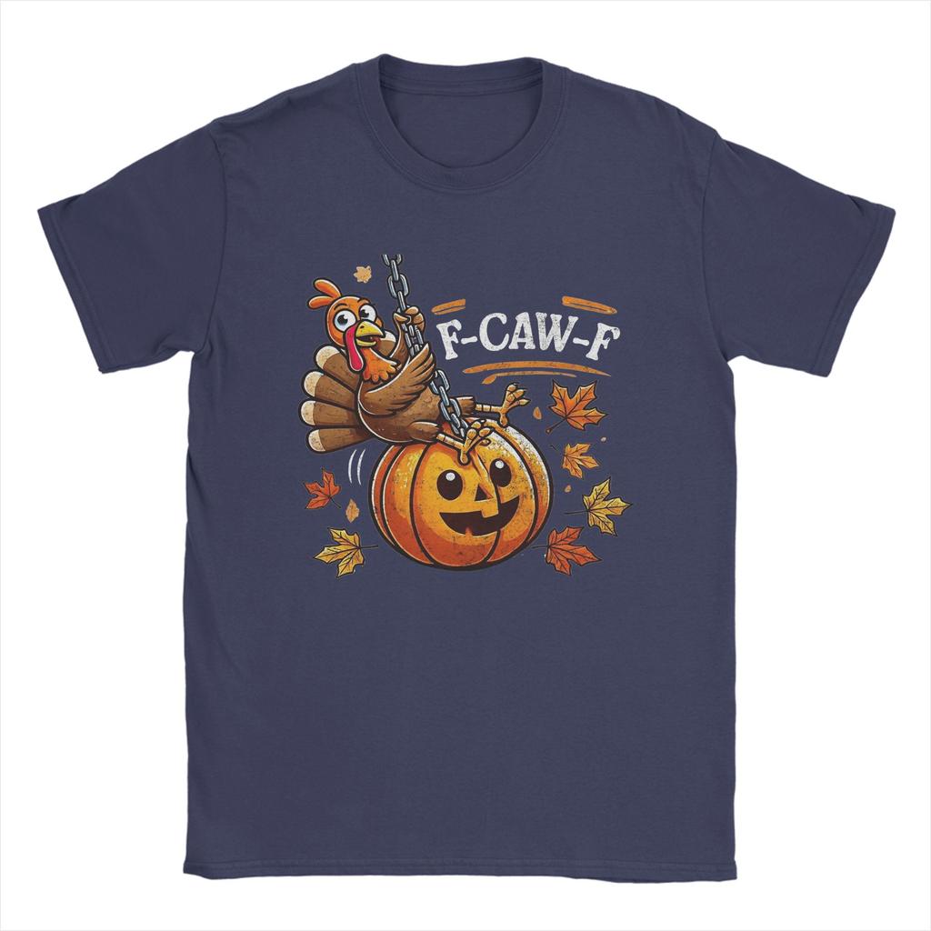 F-Caw-F Funny Chicken Thanksgiving Christmas Cotton T Shirt For Man Summer Streetwear T Shirts Comfortable Fashion Tee Shirt