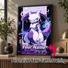 Personalized Mewtwo Diamond Art Custom Name 5D Diamond Painting Full Drill DIY Craft