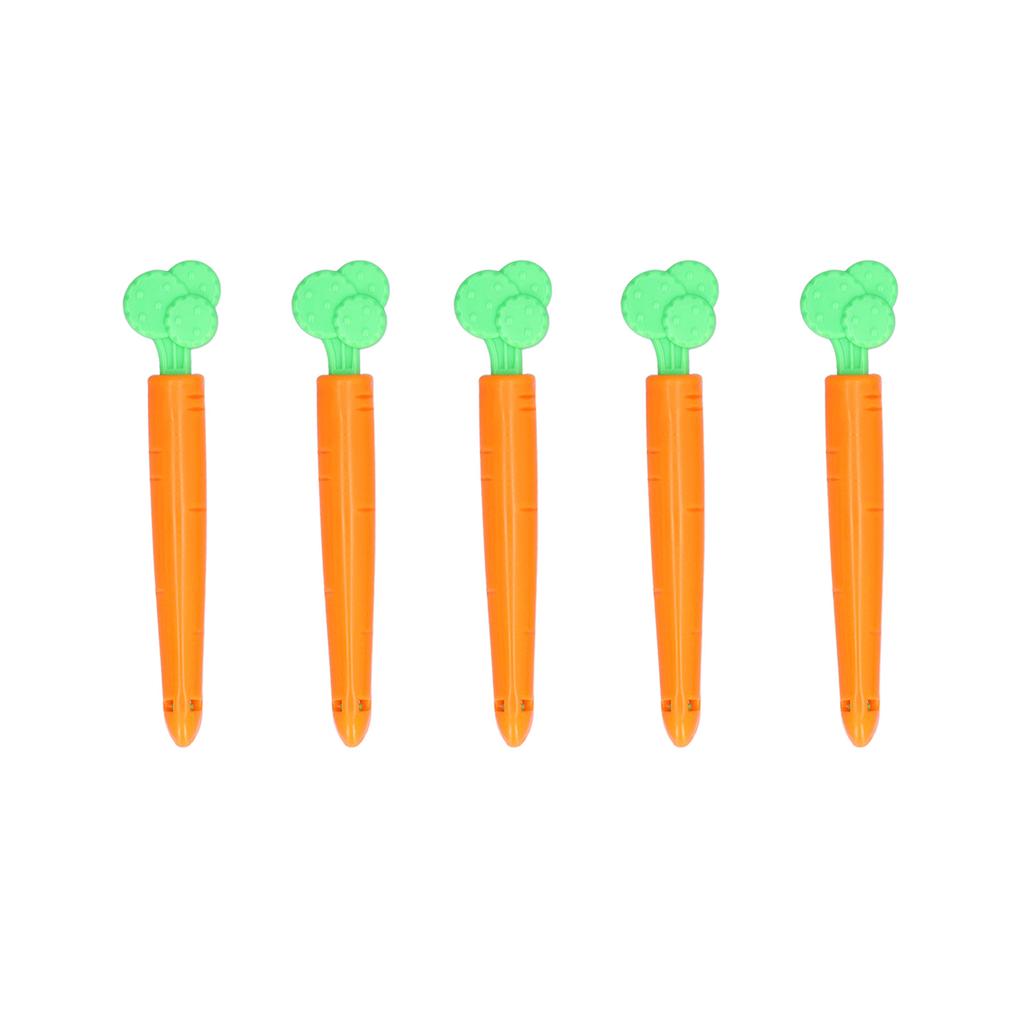 Sealing Clips Double Grooves Design Magnet Adsorption Simple Practical Carrot Appearance Bag Clips