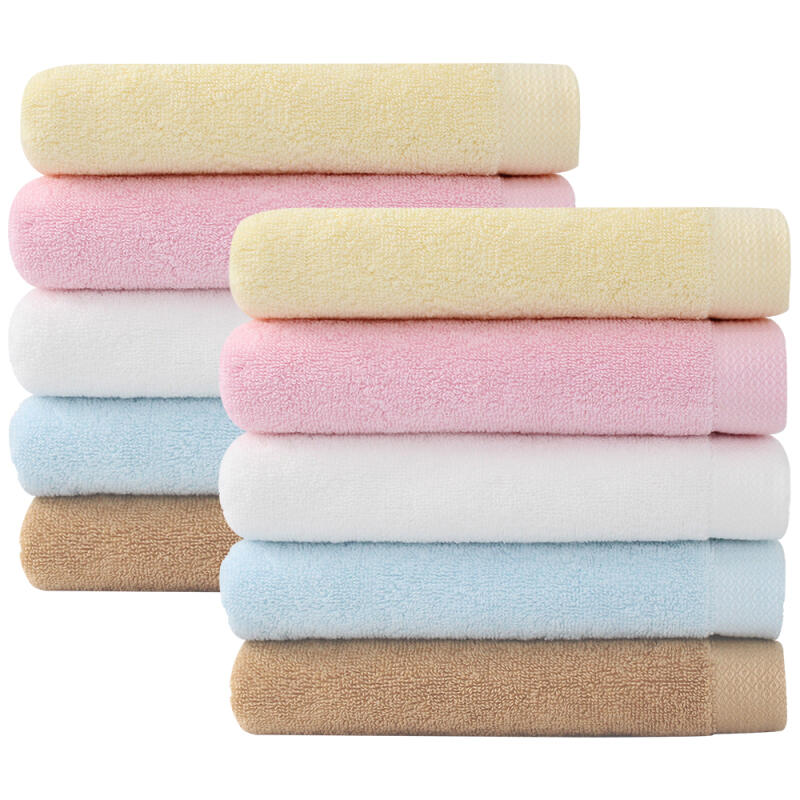 Pastel 30 count 170g hotel towel set of 10 high-quality washcloths Light brown