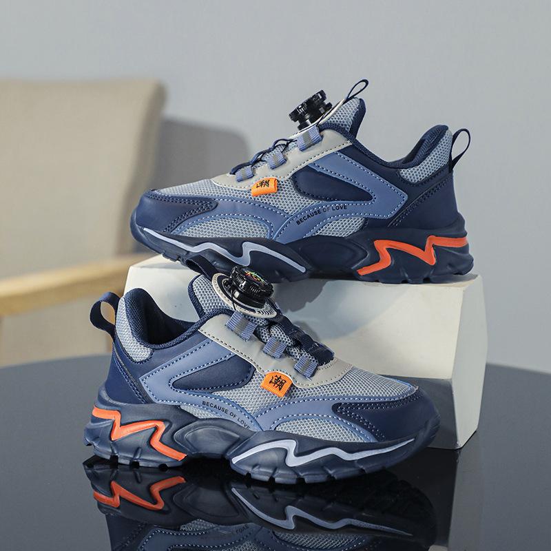 Low-top spring and autumn mesh sports children's flat-bottomed explosive sports running shoes 2025