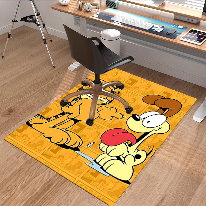 Garfield Odie'S Playful Moment Carpet For Playroom Bedroom Living Room Sofa Home Decorkids Game Area Rug Nonslip Floor Mat
