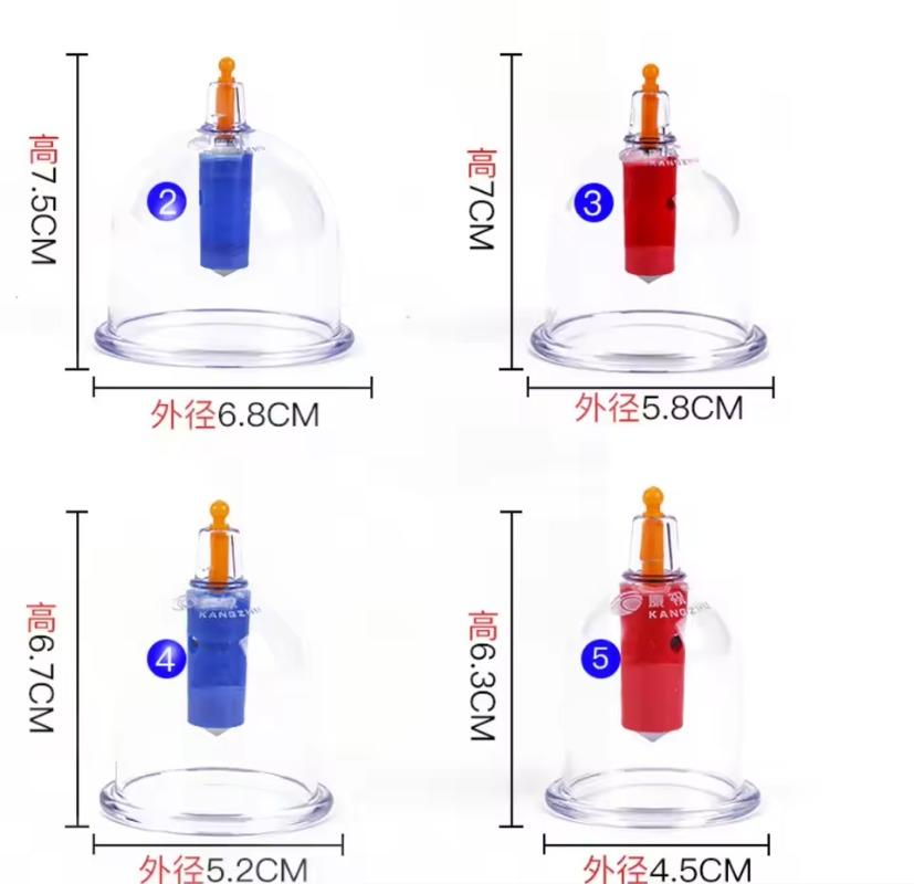 24pc/12pc/6pcs Kangzhu Massage Vacuum cupping set Suction Cups Chinese Traditional Cupping jar Acupunture Vacuum Cupping Set