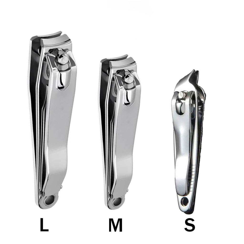 3Pcs Nail Clippers Simple Black Silver Non-Slip And Sharp Nail Clippers Labor-Saving Stainless Steel Nail Trimmer Manicure Tools