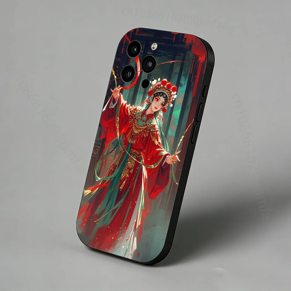 

Chinese Peking Opera iPhone Case For 16,15,14,13,12,11 Pro,Max,Plus,X,XS,XR,SE,Mini Back Protector Cover iPhone15