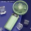 Portable Mini Handheld Fan with Desktop Phone Holder 1800mAh Electric Fan 3-speed USB Charging Outdoor Neck Hanging Cooling Fan
