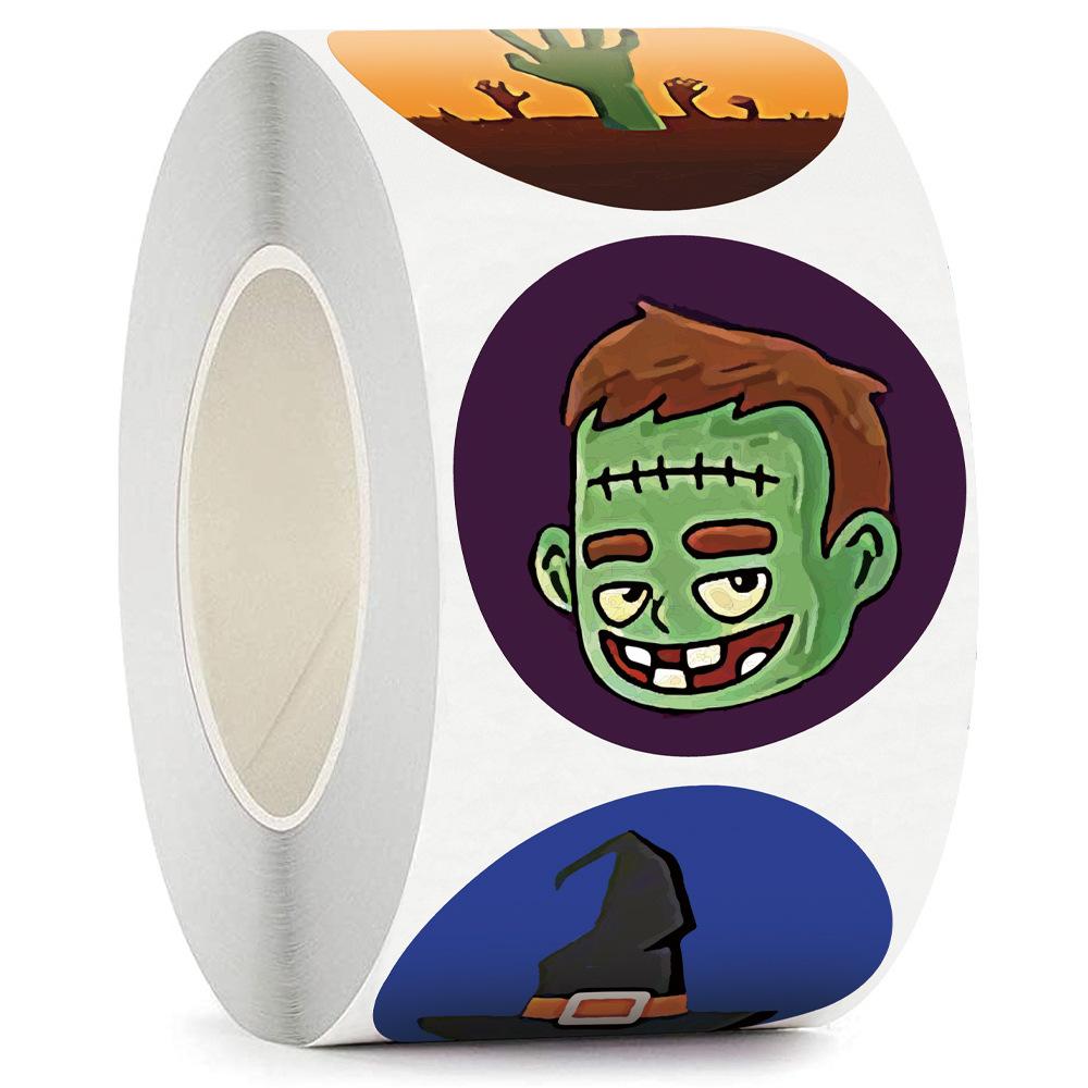 100-500Pcs High-Quality Halloween High-Quality Pumpkin High-Quality Ghost High-Quality Sticker High-Quality Packaging High-Quality Sealing