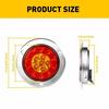 4INCH 16LED Round Truck Trailer Brake RV Stop Signal Turn Tail Lights 12-24V 2pc