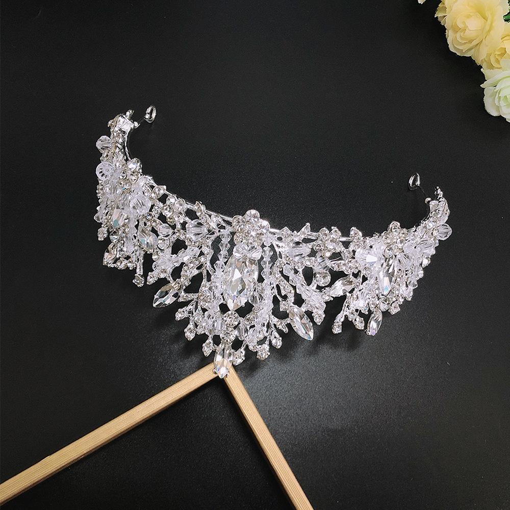 New Bridal Headwear Golden Crystal Handmade Adult Crown Headband Wedding Accessories Wedding Hair Accessories for Women