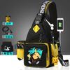 Men's Breast Bag Cartoon Animation Joint Casual Messenger Korean Version Fashion Trend Cross Bag Outdoor Shoulder Bag Small Backpack