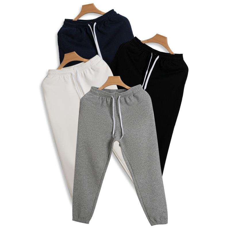 Fleece Sweatpants Sweatpants Men's Autumn and Winter Loose Versatile Tied Feet Cotton Casual Thermal Sweatpants Women
