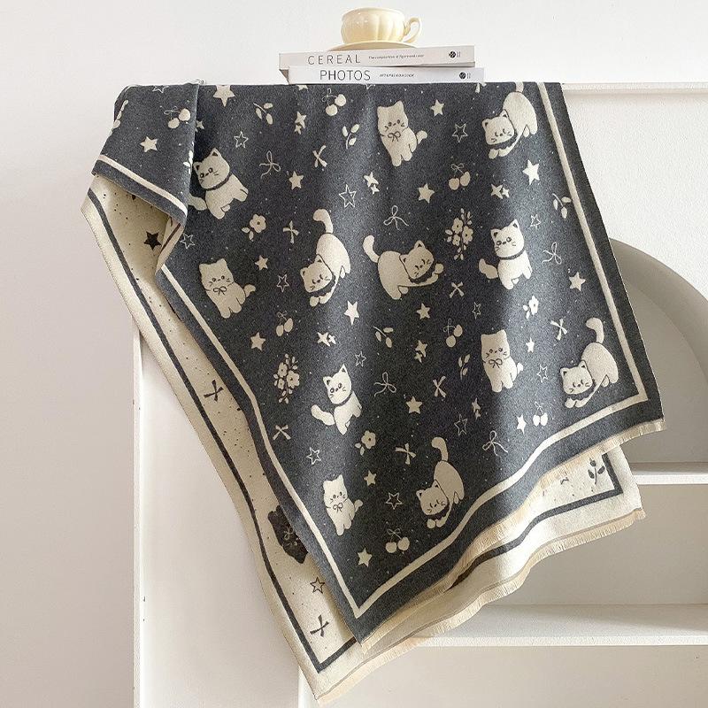 Women Winter Warm Scarf Soft Solid Color Shawl Wrap Outdoor Neck Scarves