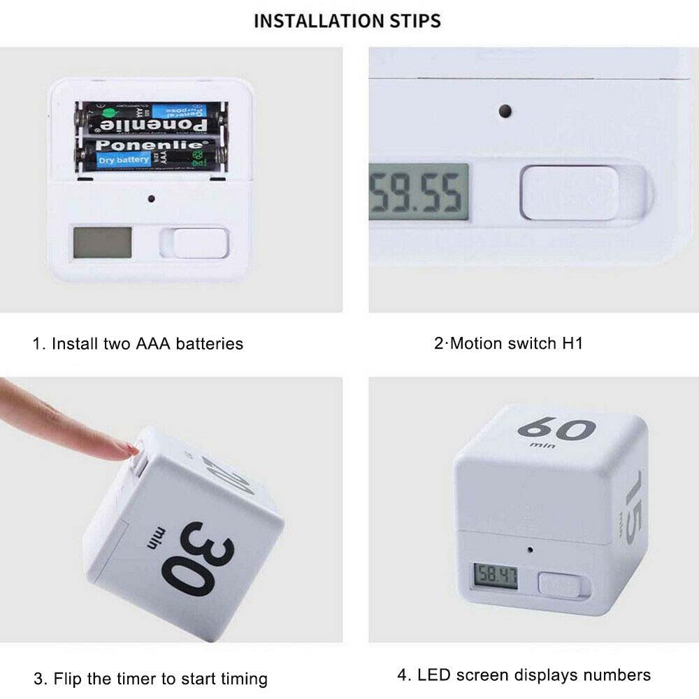 Chronograph Shower Stopwatch Countdown Alarm Clock Time Reminder Kitchen Timer Cooking Tool