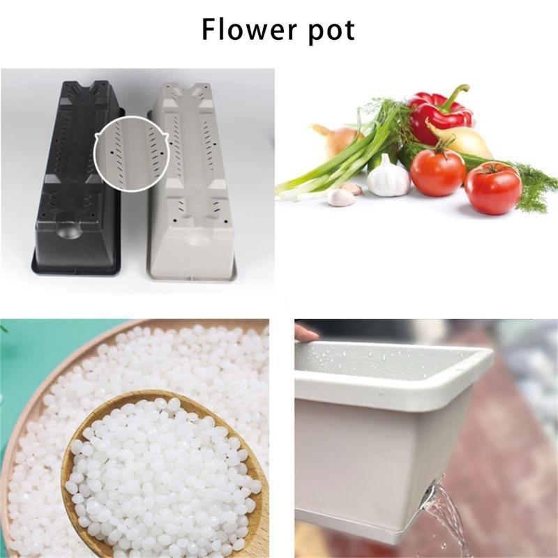 Durable Plastic Planter In Medium Size Durable Planter Flower Pots With Integrated Tray and Rack For Water Management