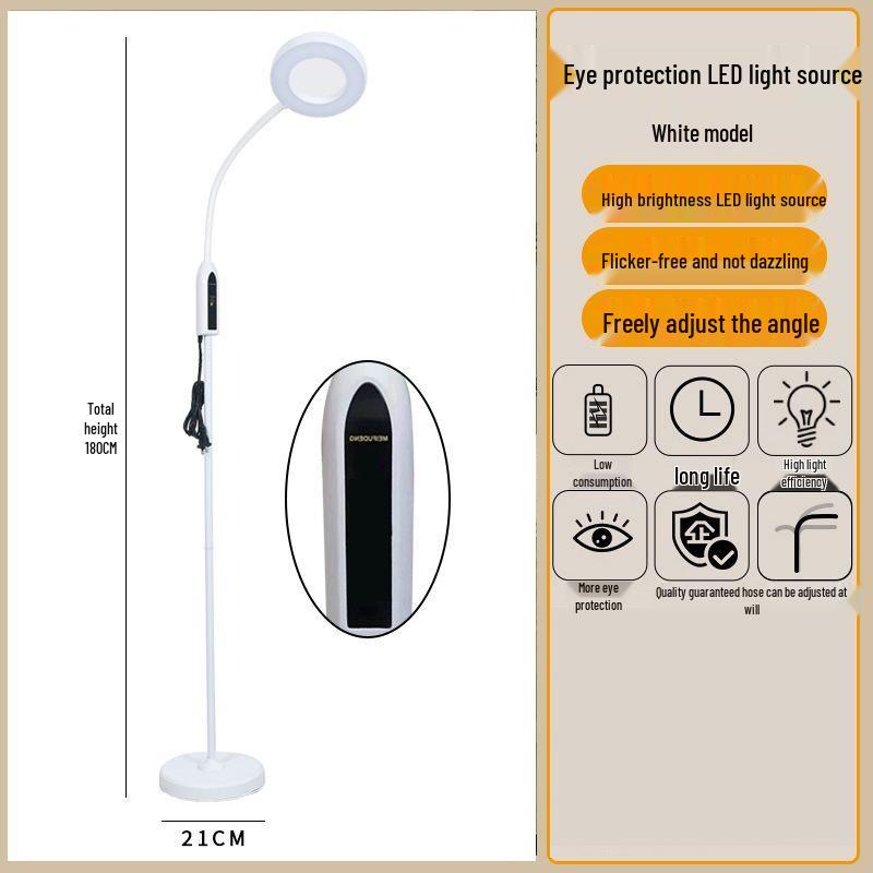 LED Eye-Friendly Tattoo & Nail Art Lamp: Desk & Floor Light for Cosmetic and Eyelash Extension