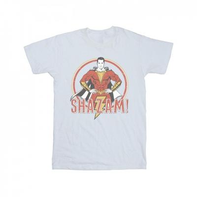 Mens Shazam Retro Circle Distressed T-Shirt