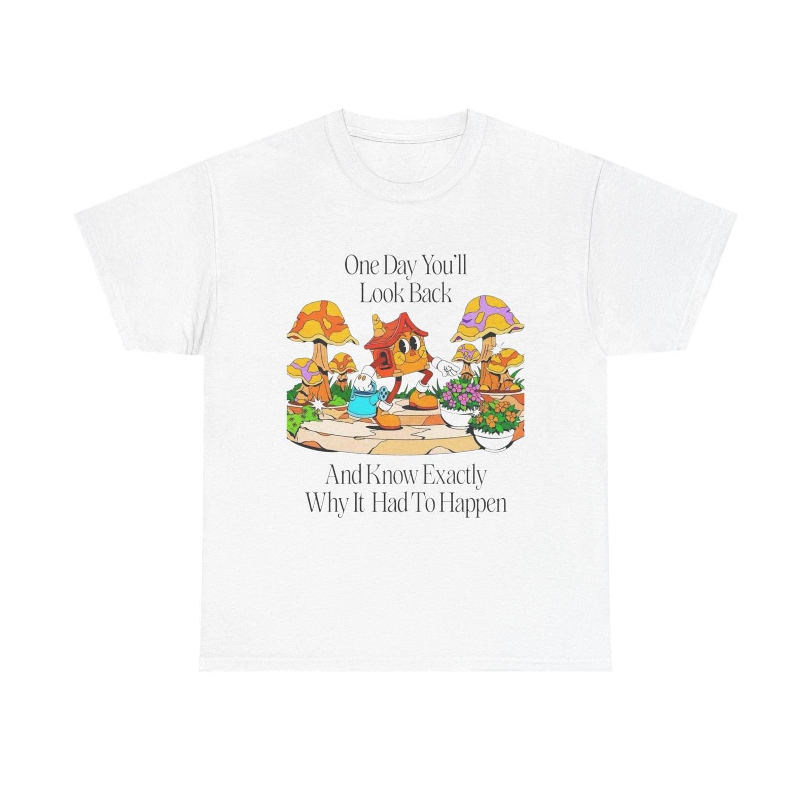 Happy Life Graphic T Shirt Unisex Heavy Cotton Tee M